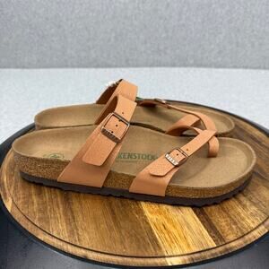 Birkenstock Mayari Sandals Women's 11 (42) Vegan Strappy Brown Burnt Orange NWT